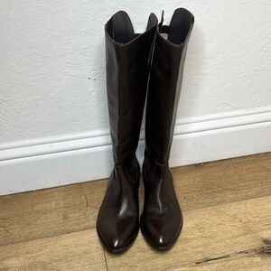 Pierre Darré Dark Brown Leather Riding Boots Size 36/6